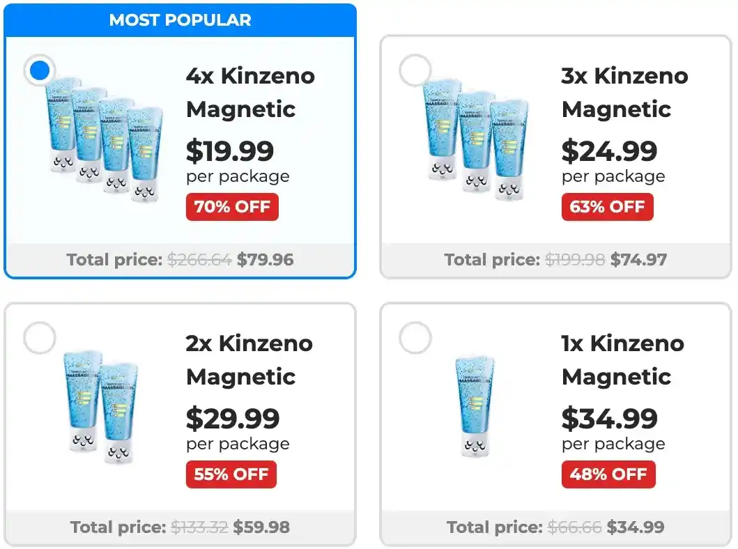 Kinzeno Gel Roller Pricing – Available Packages and Options